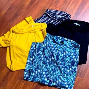 Lot of 4 maxi skirts size large and 1 medium